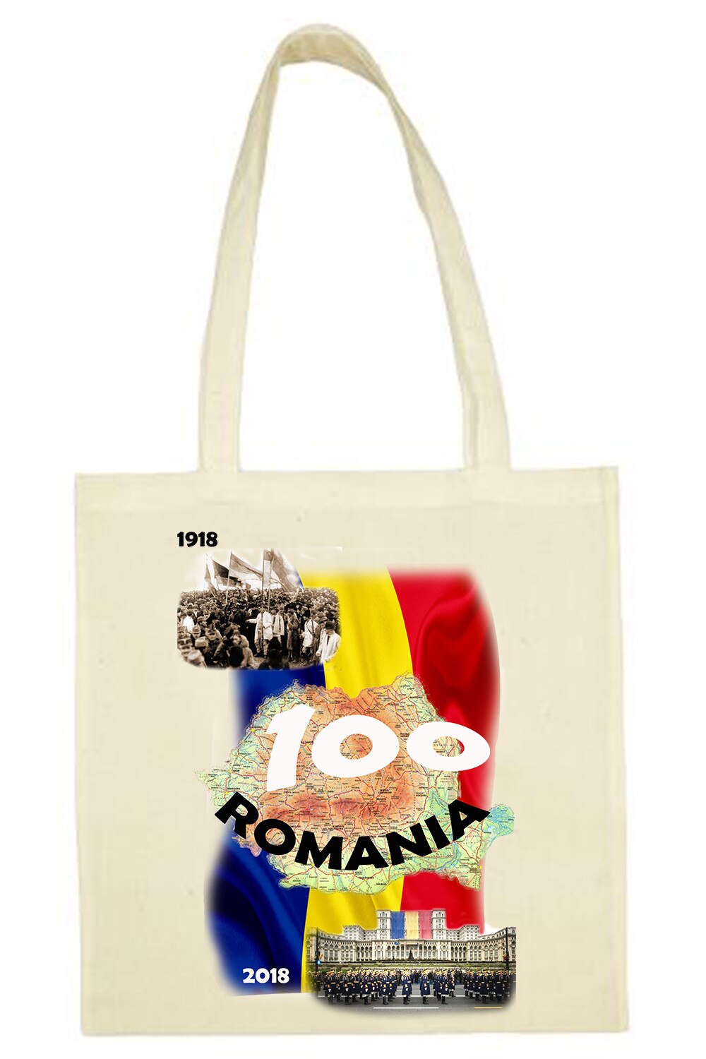 Sacosa Personalizata Romania De 100 De Ani Emag Ro