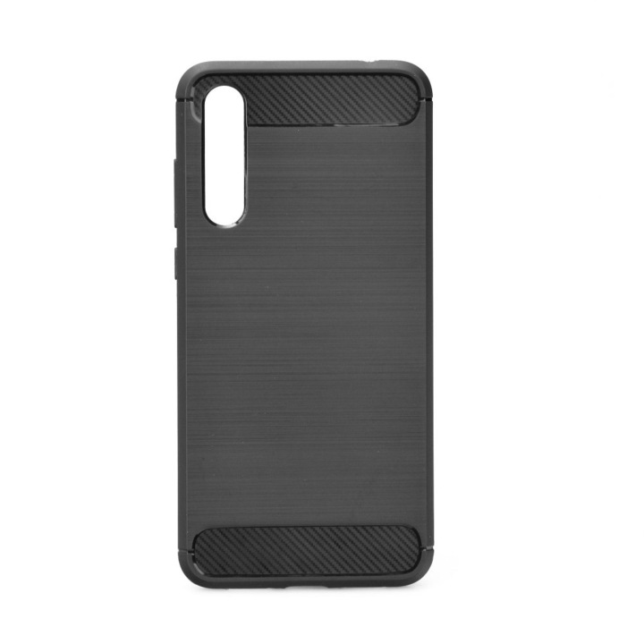 Предпазен гръб Forcell Carbon Case за Huawei P Smart, Черен