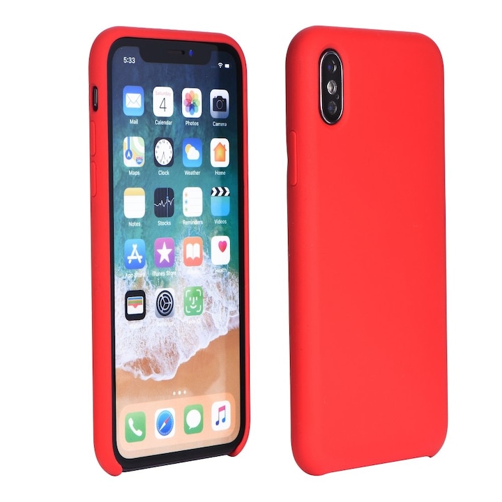 Forcell elegáns szilikon hátlapvédő telefontok - Huawei Y6 Prime 2018 / Y6 2018, piros