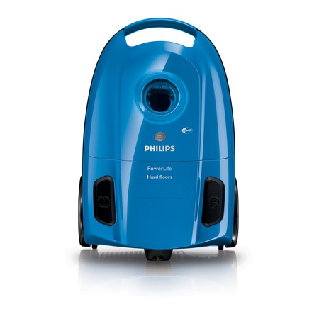 Aspirator cu sac Philips PowerLife FC8321/09, 3 l, Tub telescopic, 750 W, Negru/Albastru