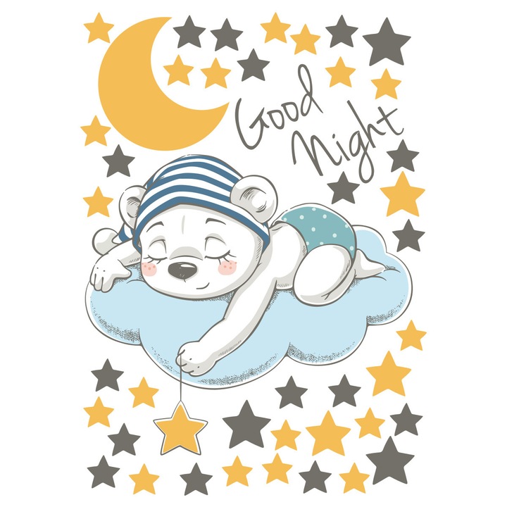 Stickere copii, Ursuletul doarme, Stickermania, 60x90cm