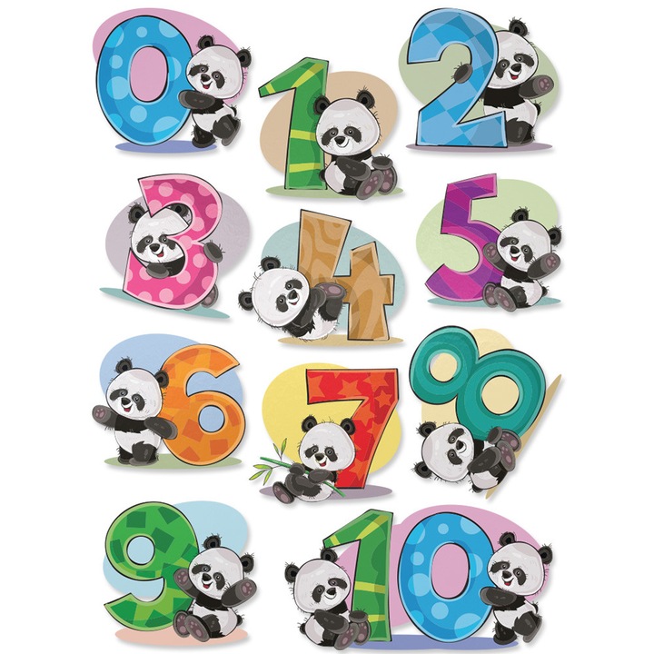 Stickere educationale copii, Numerele, Stickermania, 40x60cm