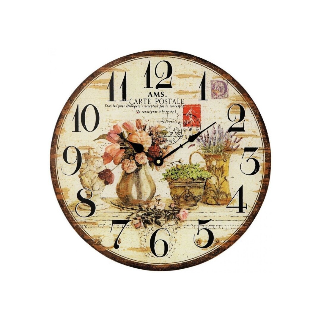 Ceas de perete AMS 9466 Mineral Glass Multicolor