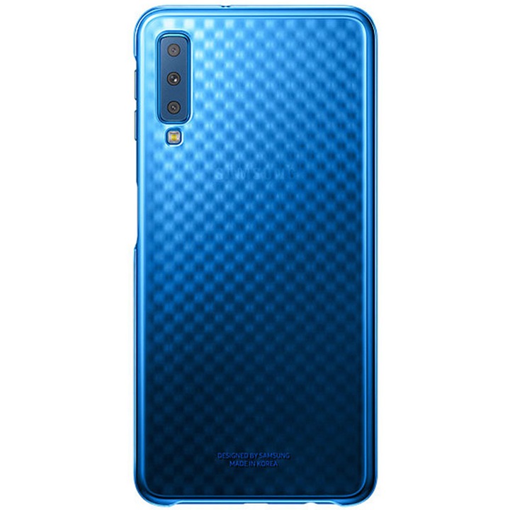 Husa de protectie Samsung Gradation Cover pentru Galaxy A7 (2018), Blue