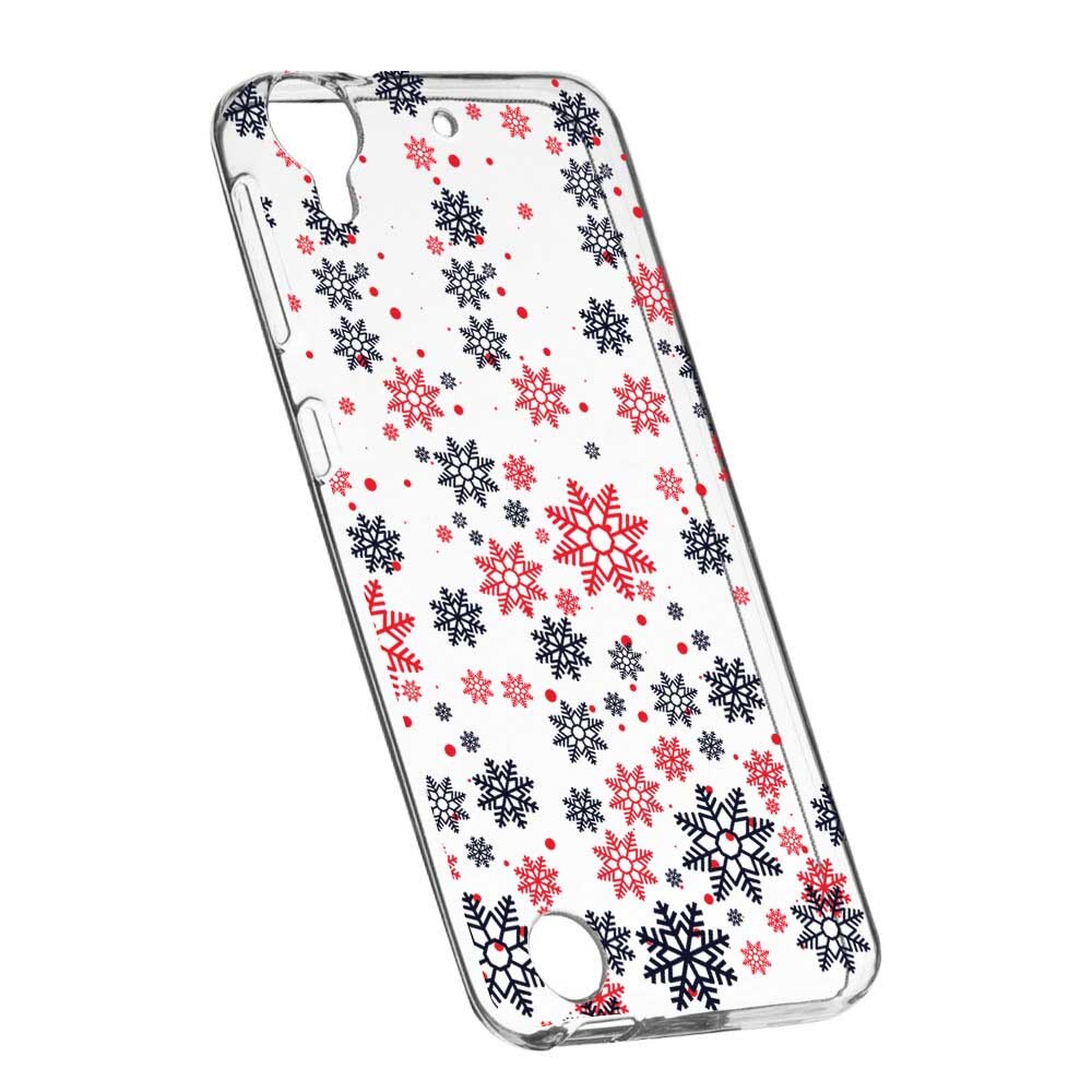 Husa pentru HTC Desire 825, Silicon, Slim, Fulge de zapada, 154