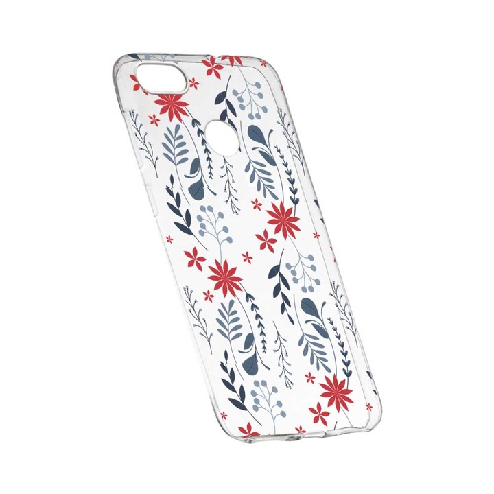 Капак за HTC Desire 12 Plus, Силиконов, Тънък, Флорални мотиви, 155