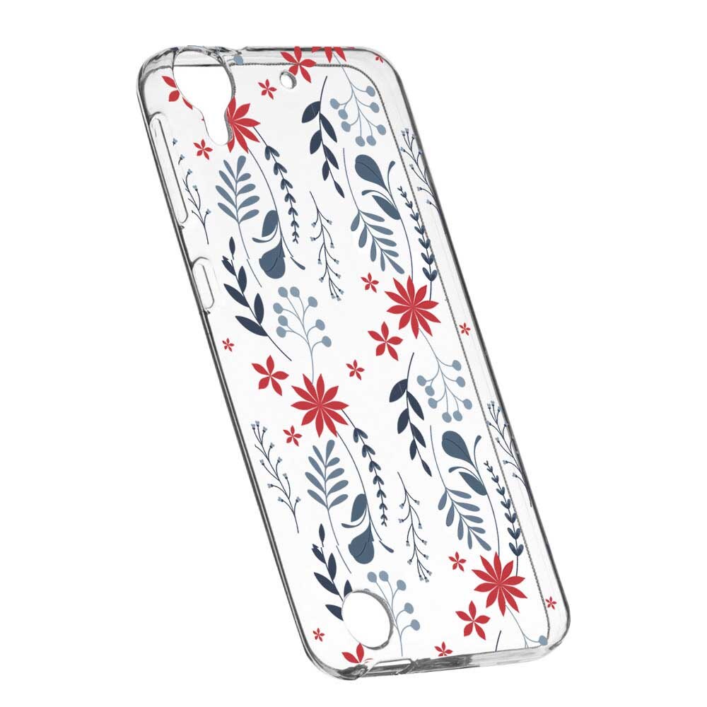 Husa pentru HTC Desire 825, Silicon, Slim, Motive florale, 155