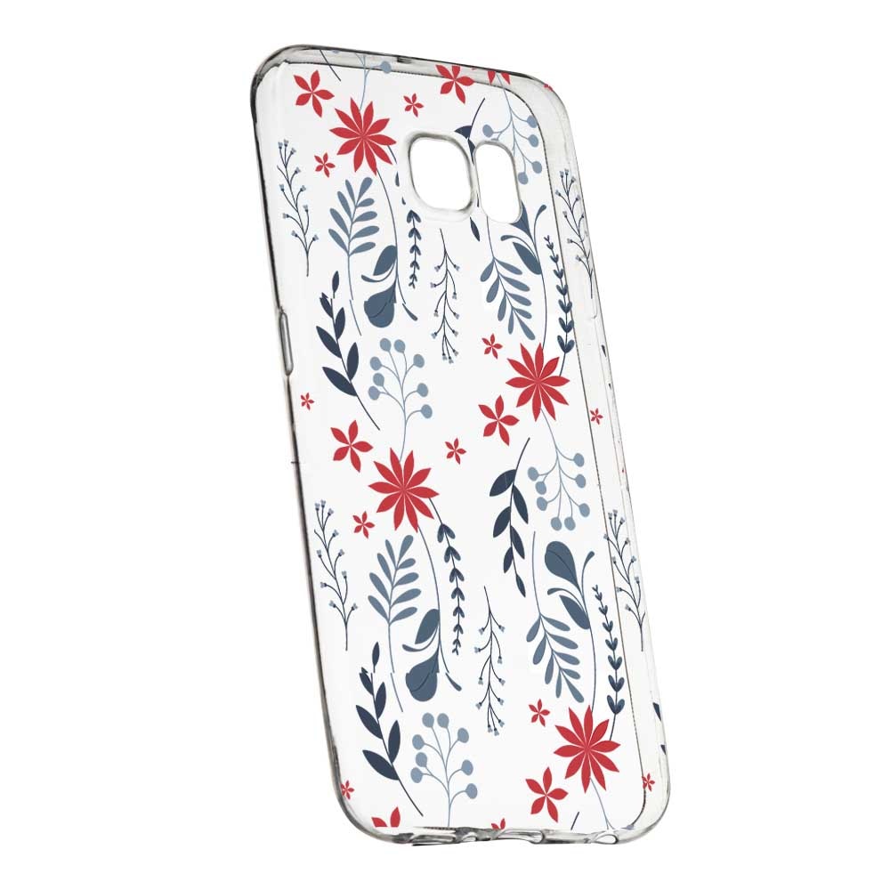 Husa pentru Samsung Galaxy S7, Silicon, Slim, Motive florale, 155