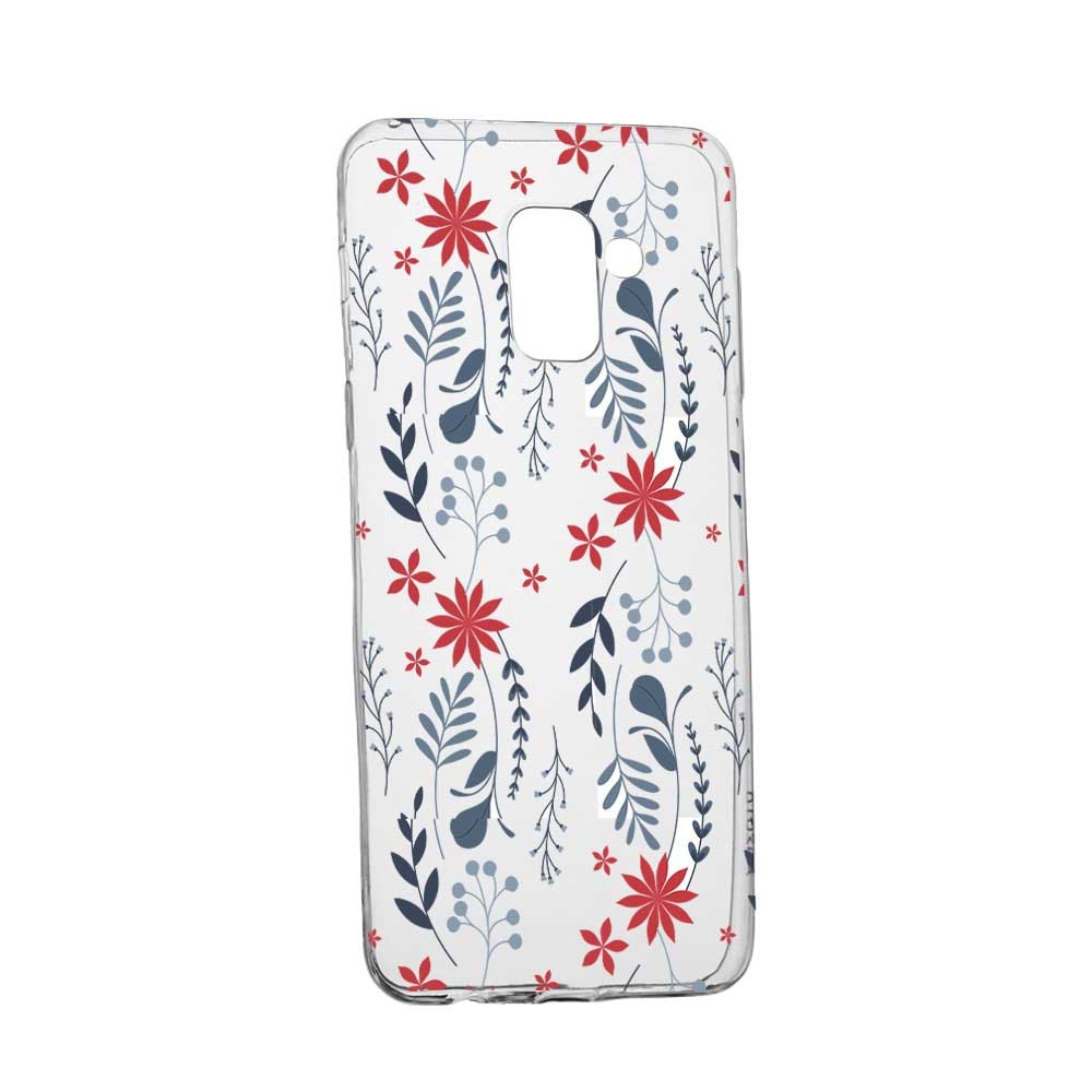 Husa pentru Samsung Galaxy A8 2018 Plus, Silicon, Slim, Motive florale, 155
