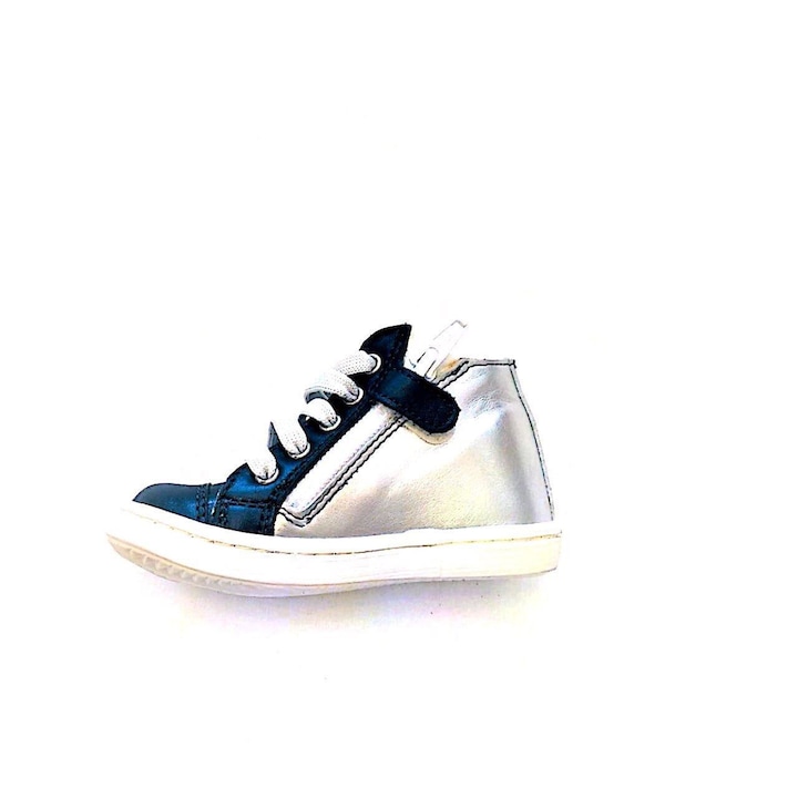 Ghetute, PJ Shoes, Albastru/Argintiu
