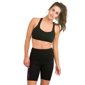 Pantaloni fitness Delfin Spa, Shorts neopren, Mystic Purple, Negru Pantaloni fitness Delfin Spa, Shorts neopren, Mystic Purple, Negru