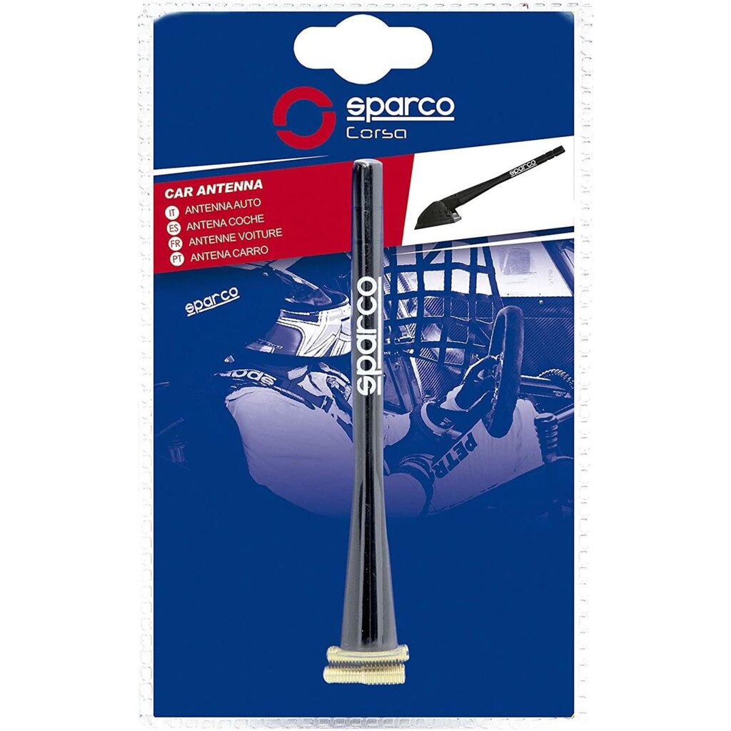 Sparco SPC1420 Antenna Urban Style Auto – AM/FM Color Argento/Grigio Carbonio