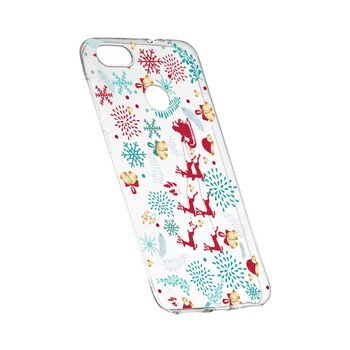 Husa pentru Huawei P Smart, Silicon, Slim, Rudolf, 158 Husa pentru Huawei P Smart, Silicon, Slim, Rudolf, 158