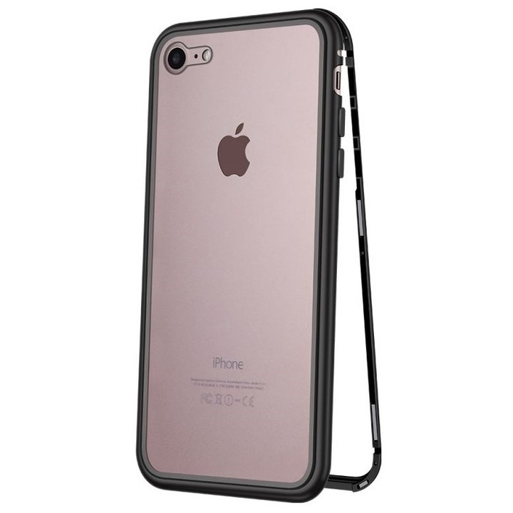 Husa Magnetic Case 360° pentru iPhone 8, Negru