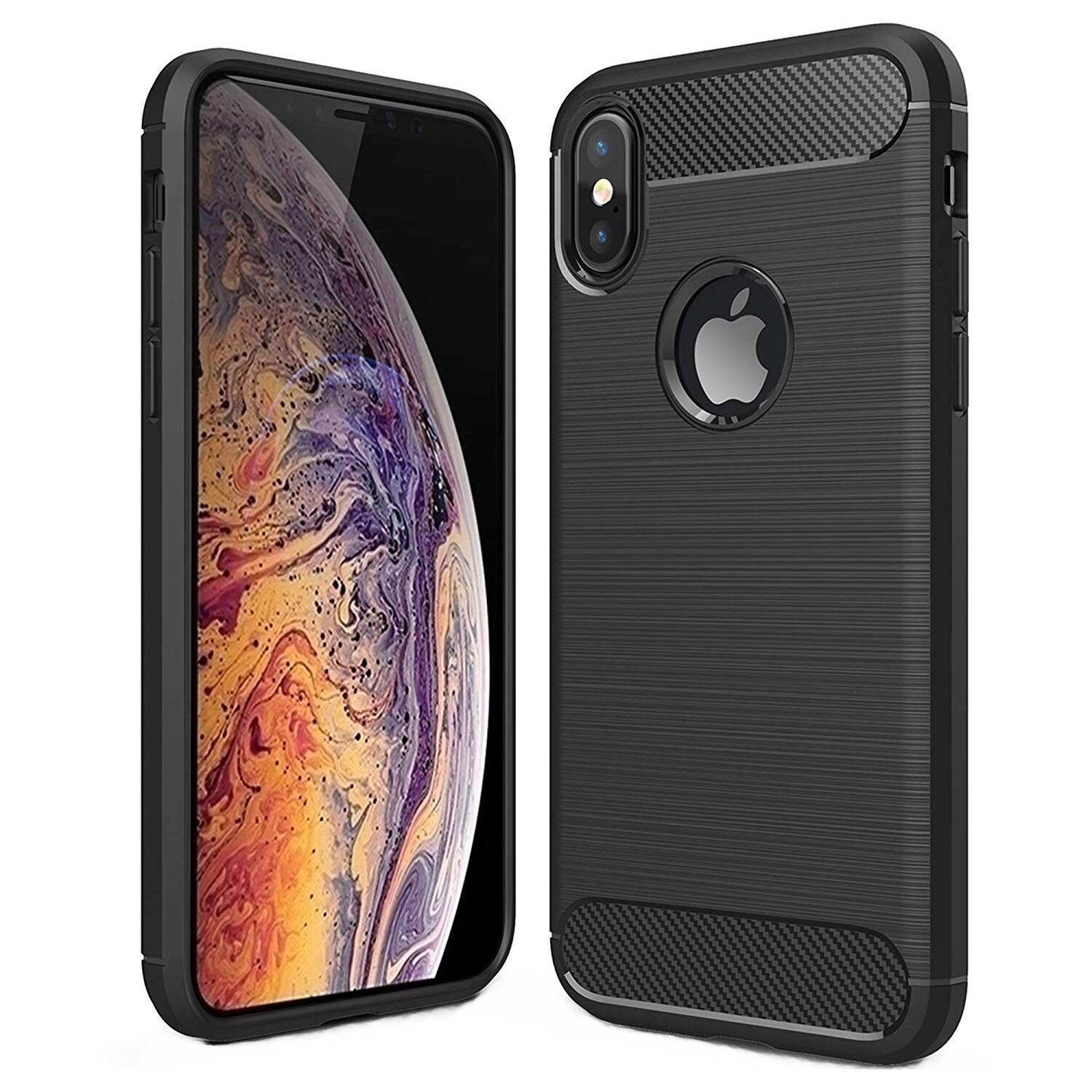 Husa de protectie Air Carbon pentru iPhone X, Negru