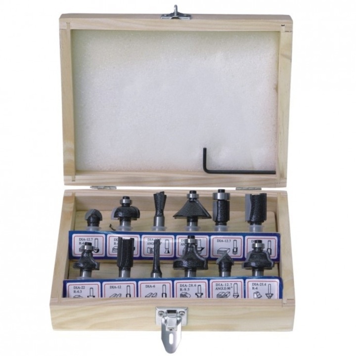 Комплект резци за дърво 12х8 мм 12 бр. 0780