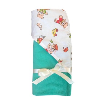 Set 3 piese prosop dublu cu capison 120x120 cm cu manusa de spalat si prosop de fata Deseda Verde Set 3 piese prosop dublu cu capison 120x120 cm cu manusa de spalat si prosop de fata Deseda Verde