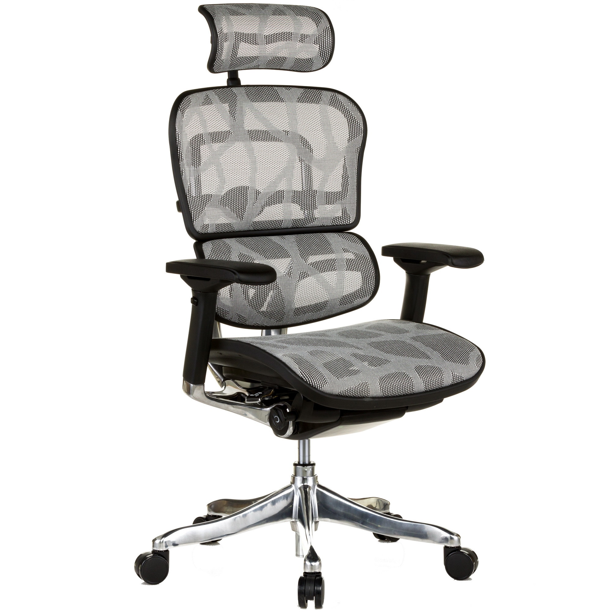 Scaun QMOBILI Ergohuman v2 Plus Elite, mesh ZB Alb, tetiera 2D, suport lombar, brate reglabile 4D, sezut translabil