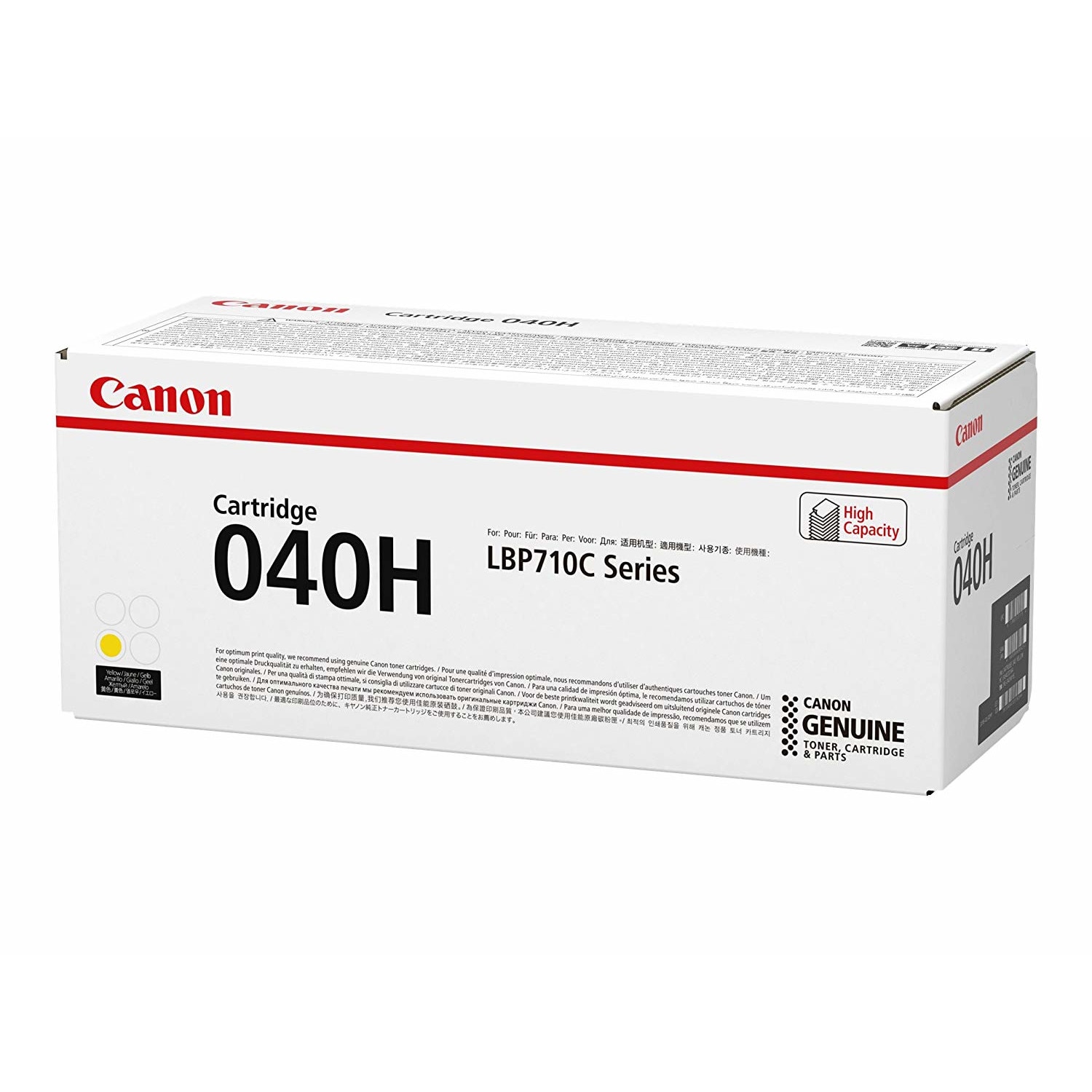 Cartus Toner Original Canon 040H Y, 10000 pagini, Yellow, pentru imprimante Canon I-Sensys LBP710C, Canon I-Sensys LBP710CX, Canon I-Sensys LBP712C, Canon I-Sensys LBP712CX