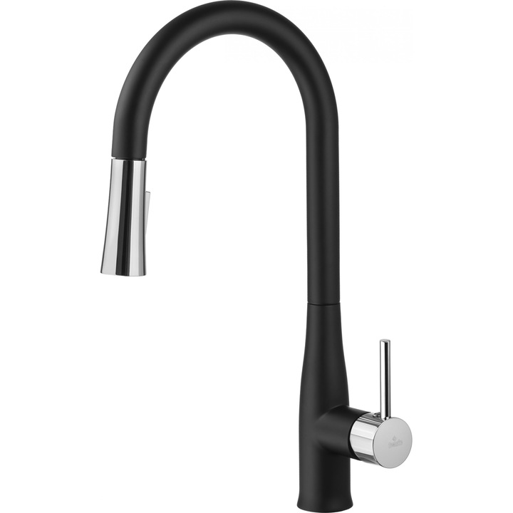 Смесител за кухня Deante BDH B720, Едноръкохватков, Черен