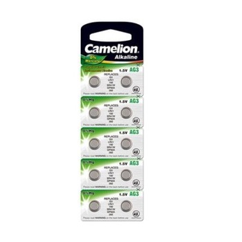 Baterii AG3 Camelion alcalina 0% Mercur 10 baterii/set LR41 1.5V Baterii AG3 Camelion alcalina 0% Mercur 10 baterii/set LR41 1.5V
