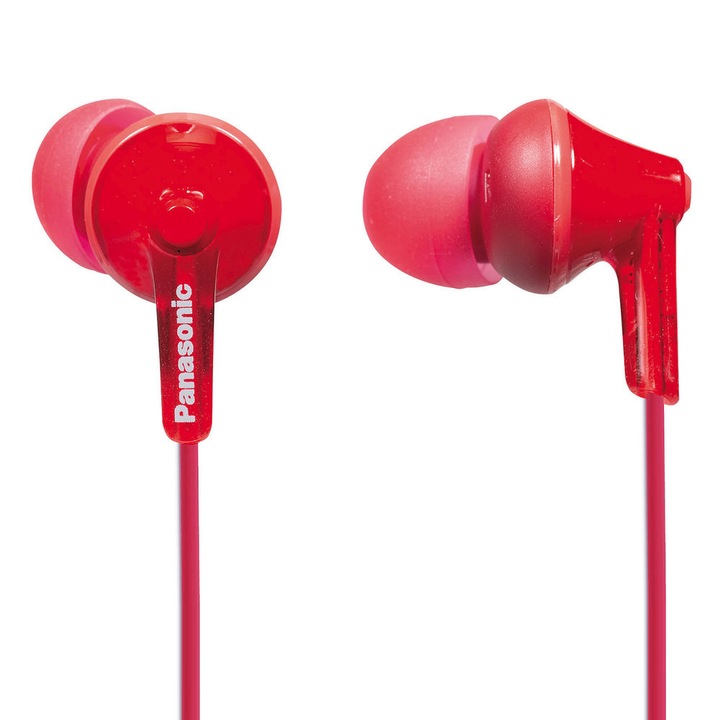 Aудио слушалки Panasonic RP-HJE125E-R, In-Ear, Червени/Red