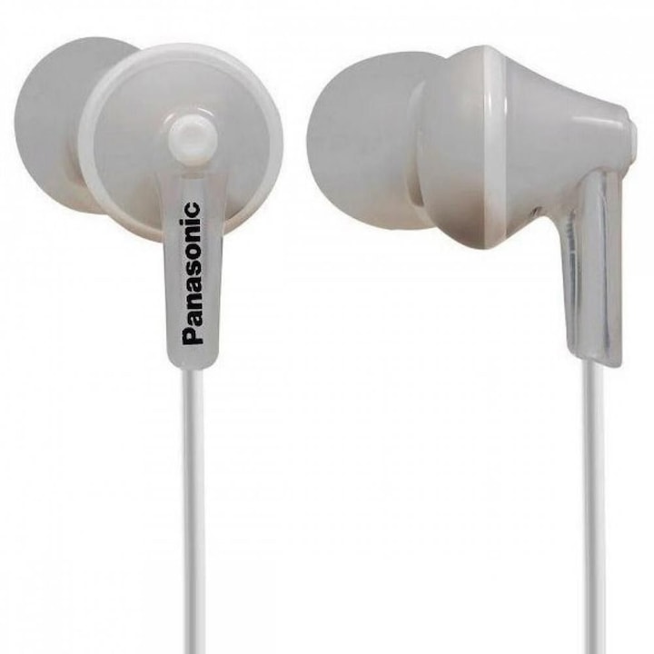 Aудио слушалки Panasonic RP-HJE125E-W, In-Ear, Бели/White