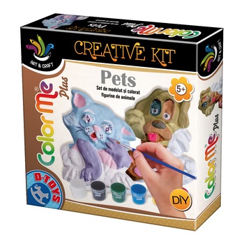 Joc creativ D-Toys, ColorMe Plus Pets, Pisica si catel