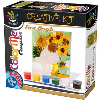 Joc creativ D-Toys, ColorMe Canvas, Van Gogh - Floarea Soarelui
