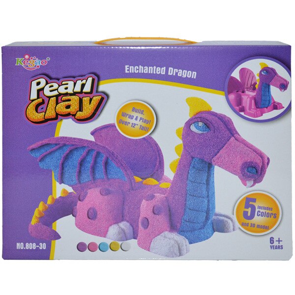 Set plastilina granulata cu sablon 3D Dragon in cutie , Robentoys