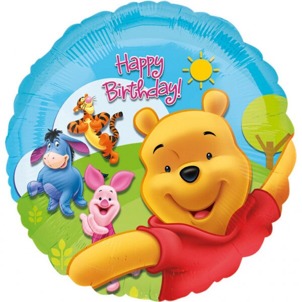 Balon folie Winnie the Pooh & Friends Happy Birthday 43cm
