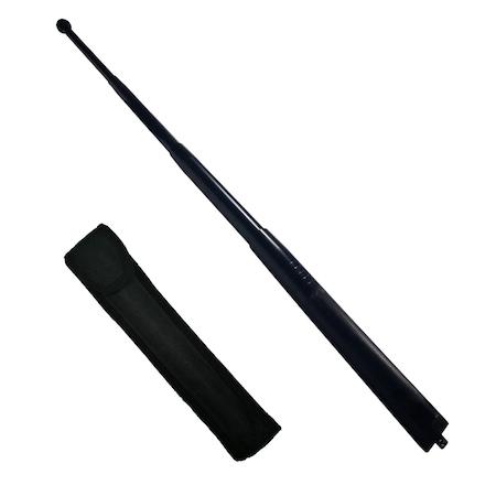 Baston telescopic autoaparare, din otel, 4 sectiuni, 80 cm, husa inclusa