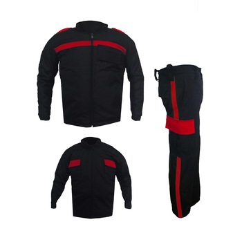 Costum profesional de paza si protectie Safe, 3 piese, negru/rosu, marime 52 (XL) Costum profesional de paza si protectie Safe, 3 piese, negru/rosu, marime 52 (XL)