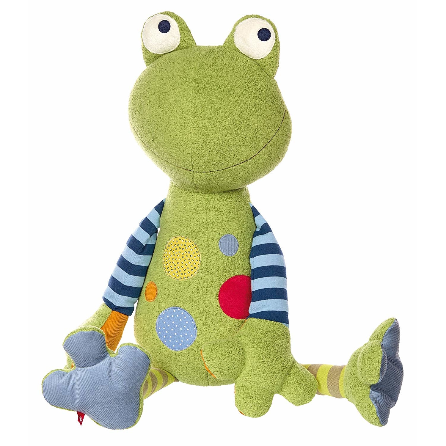 Jucarie de plus broasca Sigikid Patchwork Sweety XXL