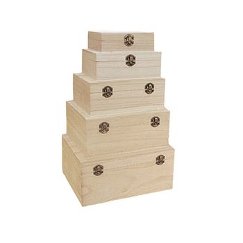 Set 5 cutii mari din lemn 27 x 23 x 13 cm Set 5 cutii mari din lemn 27 x 23 x 13 cm