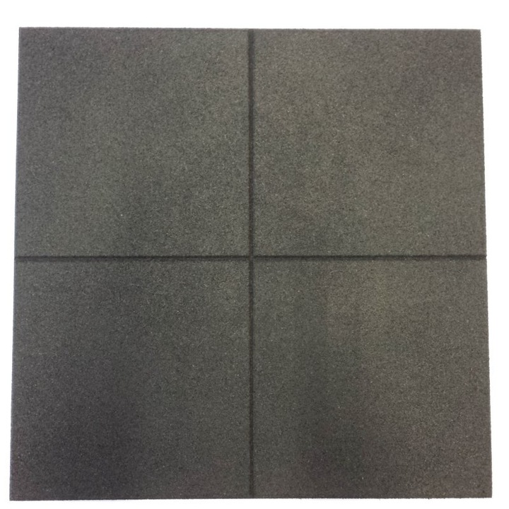 Dale / Pavele din cauciuc, Eco-Solid, Negru, 10000 x 1000 x 50 mm