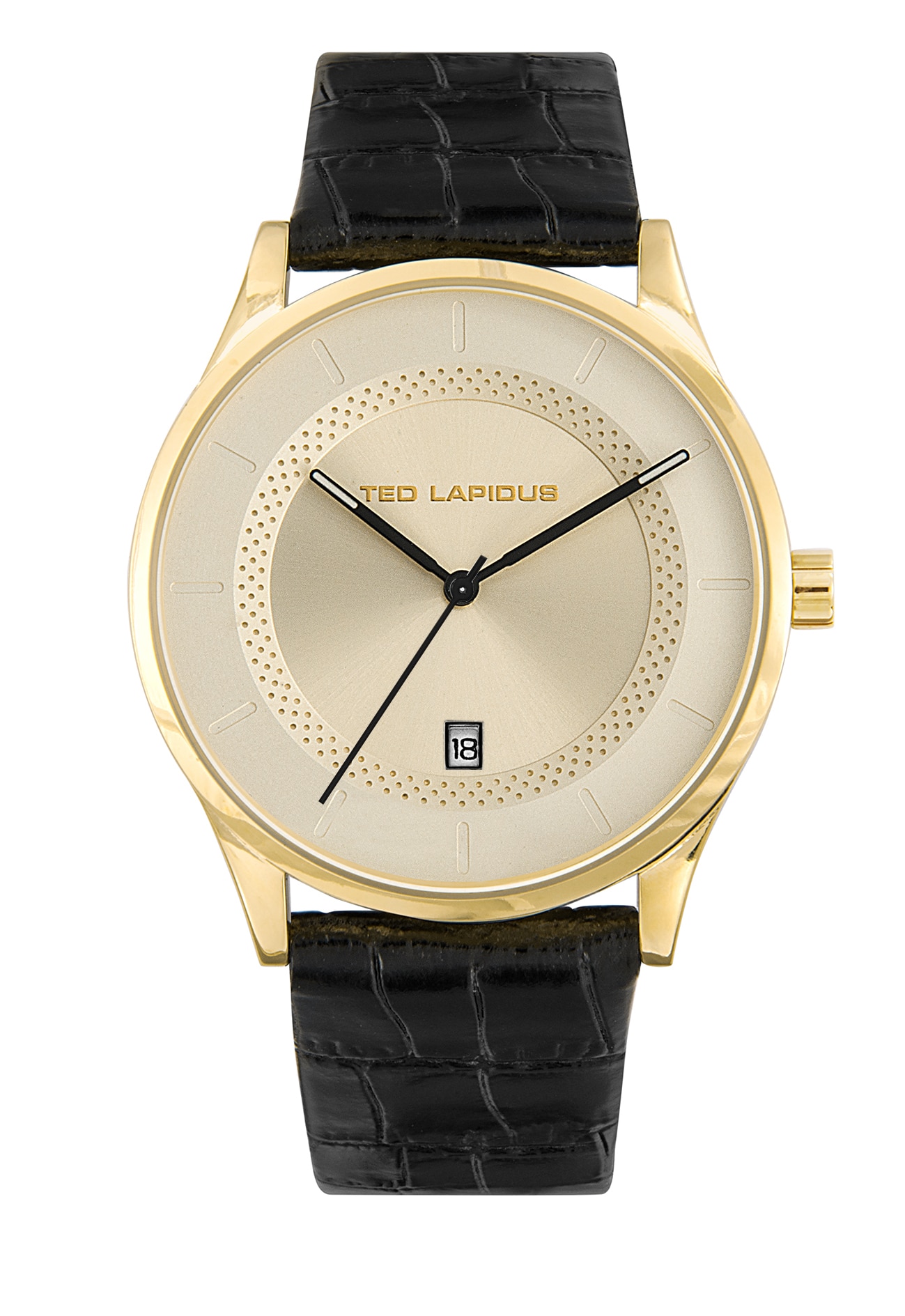 Ceas pentru barbati, Ted Lapidus, curea din piele neagra, 5131905