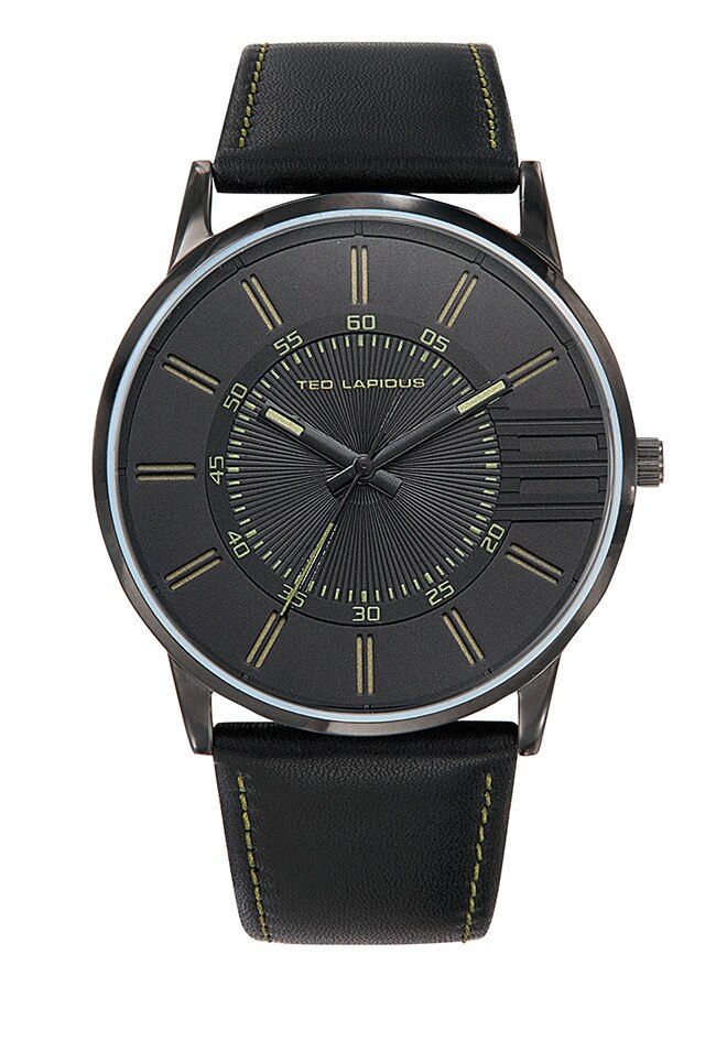 Ceas pentru barbati, Ted Lapidus, curea din piele neagra, 5132004