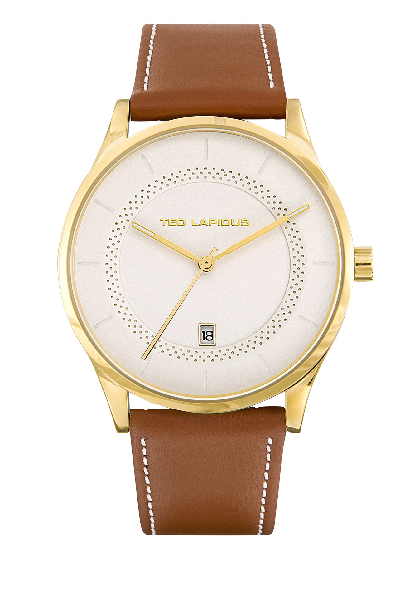 Ceas pentru barbati, Ted Lapidus, curea din piele maro, 5131907