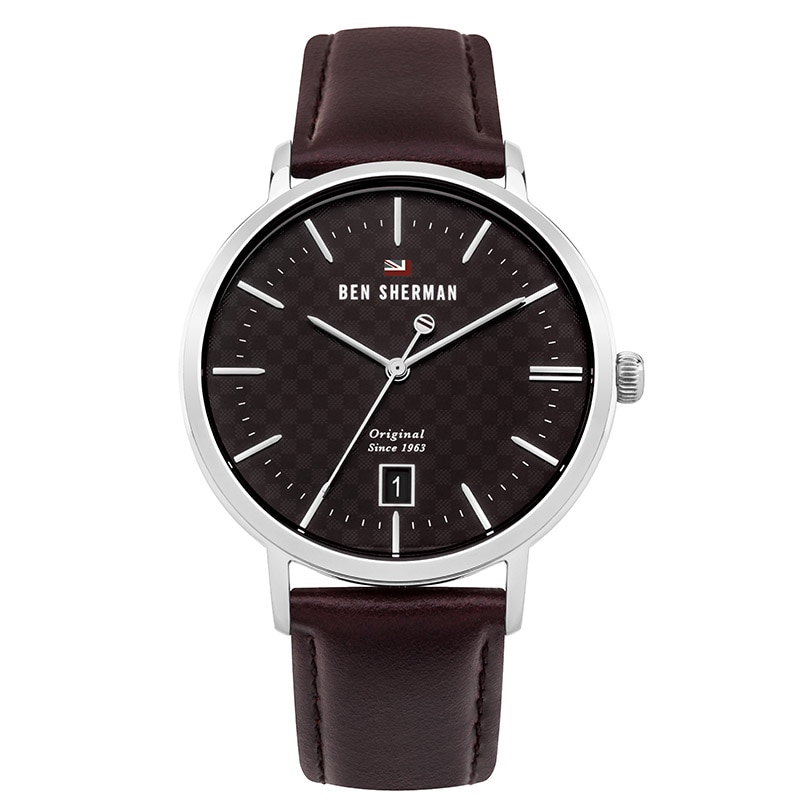 Ceas pentru barbati, Ben Sherman, curea din piele maro, WBS103BT