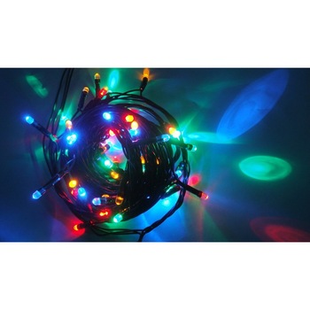 Instalatie brad Craciun, 120 LED-uri multicolore, 11.9 m, controler, interior / exterior Instalatie brad Craciun, 120 LED-uri multicolore, 11.9 m, controler, interior / exterior