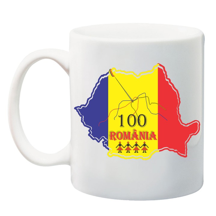 Cana personalizata ceramica Romania Centenar