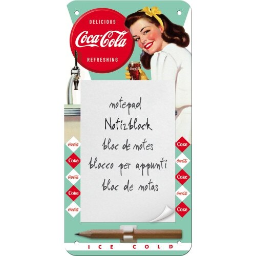 Carnetel de notite magnetic Coca-Cola Diner Lady