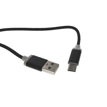 Cablu USB 2.0 la USB tip C, invelis textil,140cm,negru,CTTC01B Cablu USB 2.0 la USB tip C, invelis textil,140cm,negru,CTTC01B