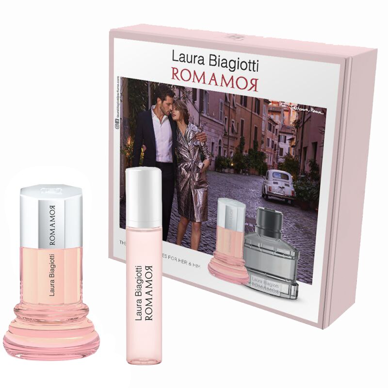 Set Laura Biagiotti, Romamor, Femei: Apa de Toaleta, 25 ml + Apa de Toaleta, 10 ml