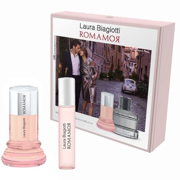 Set Laura Biagiotti, Romamor, Femei: Apa de Toaleta, 25 ml + Apa de Toaleta, 10 ml Set Laura Biagiotti, Romamor, Femei: Apa de Toaleta, 25 ml + Apa de Toaleta, 10 ml