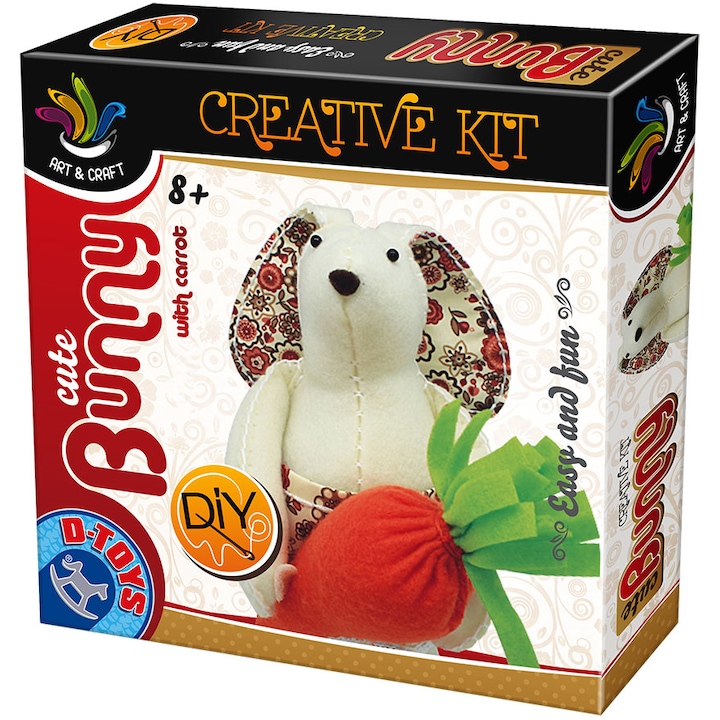 Креативна игра D-Toys, Комплект за създаване на зайче с морков