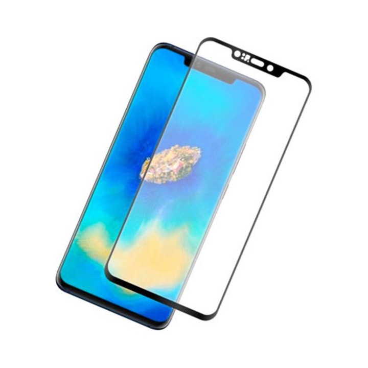 Стъклен протектор за дисплей MBX 3D Full Cover - Huawei Mate 20 Pro, Черен