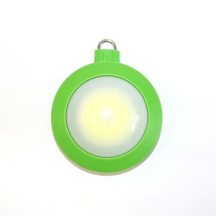Лампа за къмпинг LED 14204, С магнит и подвижна кука, Зелена