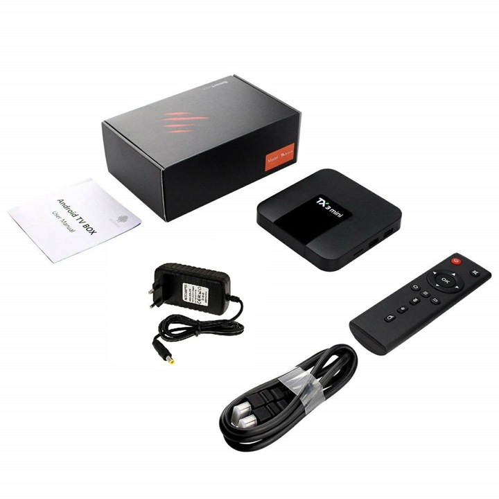 Мултимедиен плеър AZW, Mini PC TV Box TX3 Mini, 4K, Quad-Core, 1GB RAM ...